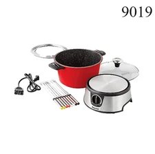 Starfrit The Rock Electric 13 pc Fondue Set, Red New