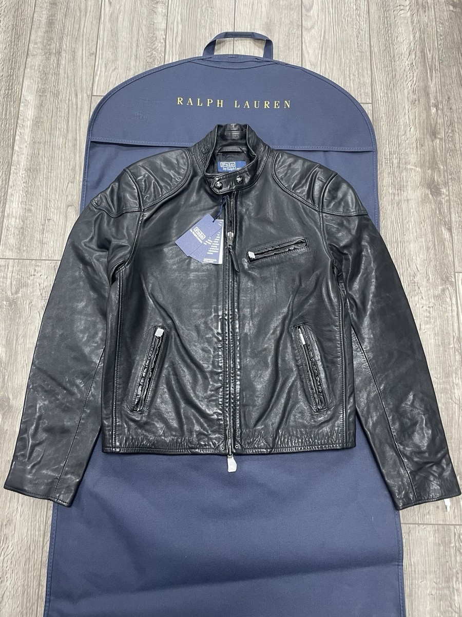 Size S - Ralph Lauren Café Racer Leather Biker Jacket NWT MSRP