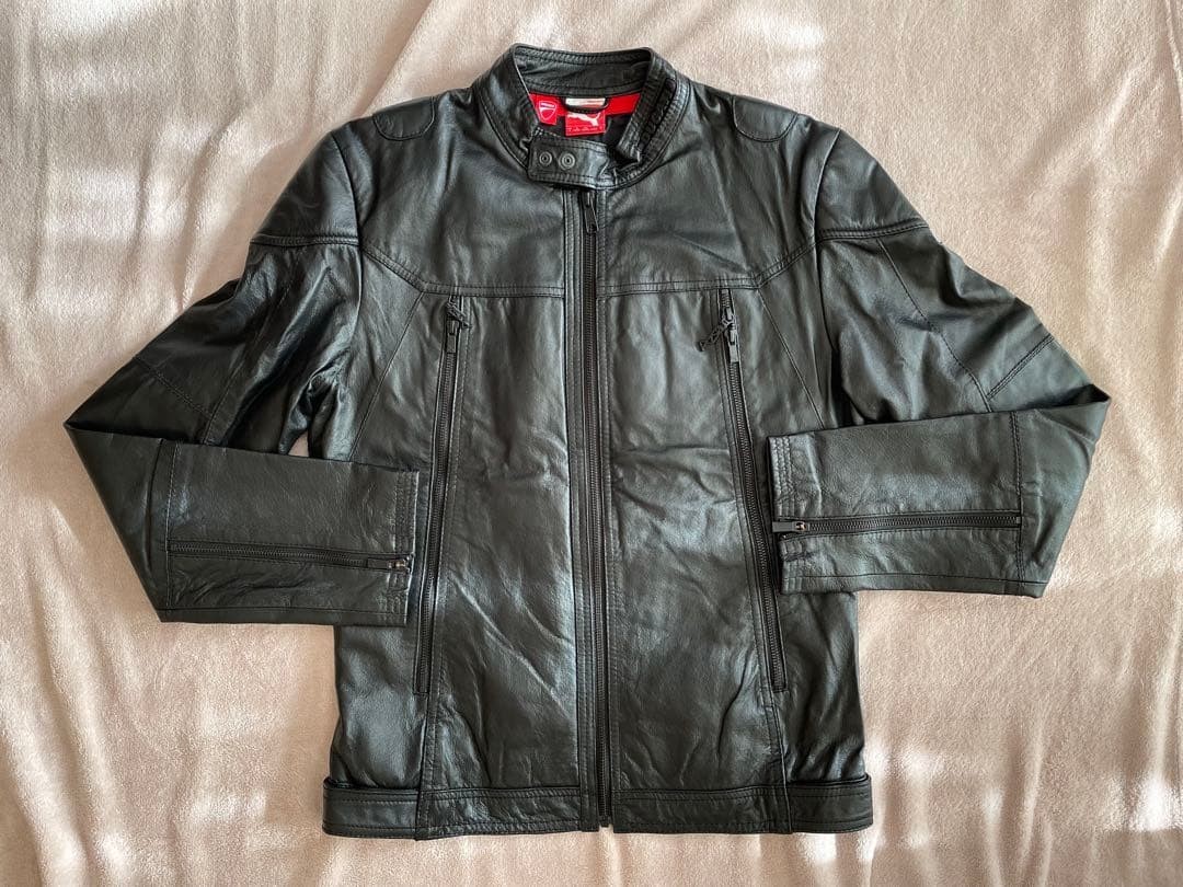Ducati Black Leather Rider's Jacket in Puma Style S Men's Good condition Used thumbnail 2