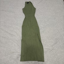 Windsor High Neck Lace-Up Knit Maxi Dress Large