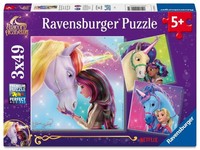 Gadget -D- Ravensburger: Puzzle 3X49 Pz - Unicorn Academy Ravensburger