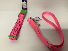 Top Paw 4 Foot Leash  Adjustable Collar Watermelon Pink Size XL New
