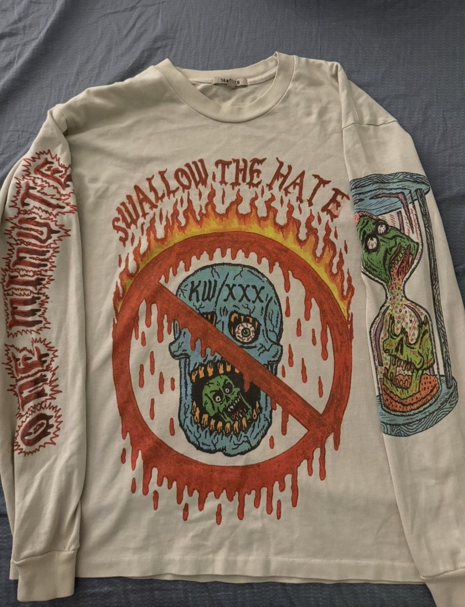 希少正規XXXTENTACION SWALLOW THE HATE L/Sシャツ 希少正規XXXTENTACION SWALLOW THE HATE L/Sシャツ