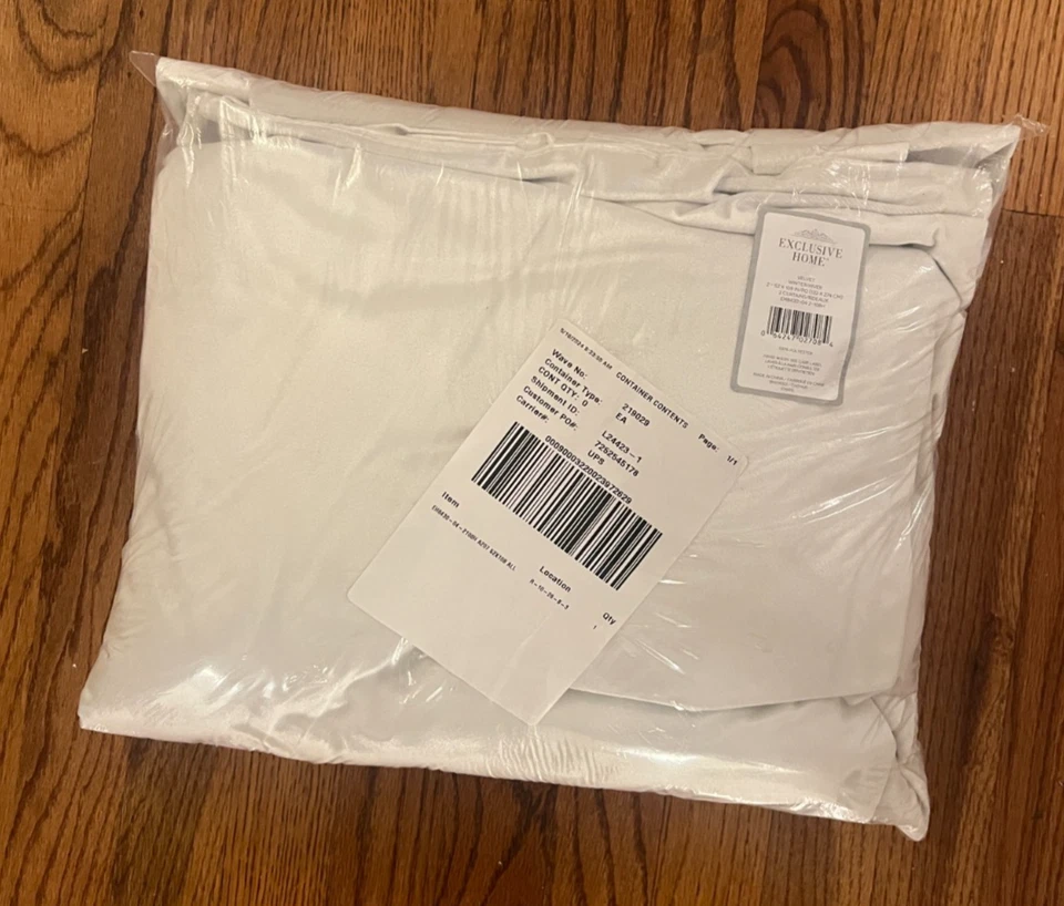 Target Exclusive White Home Velvet Curtains 2 Panels, 52" x 108" Brand New - Image 2 of 4