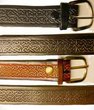 CELTIC  BELT   Nice Design  Cowhide  4 Colors  1-1/2 wide