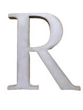 Pottery Barn Uppercase Letter Initial  "R" Off White Hanging
