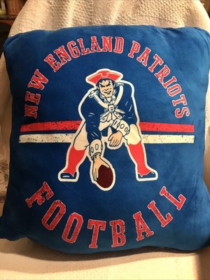 New England Patriots Pillow Throw Zip Super Soft Travel Pillow Plush 17x16x7