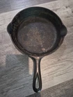 Vintage Well Used Griswold Cast Iron Skillet Sits Flat