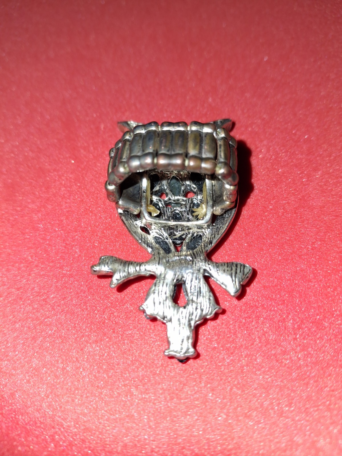 Stunning Large Statement Owl Stretch Ring Silver … - image 4