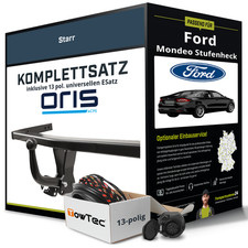 Für FORD Mondeo Stufenheck V Typ CD Anhängerkupplung starr +eSatz 13pol uni. 12-