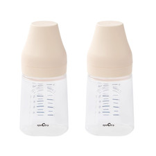 - Wide Neck Baby Bottles - Compatible with Breast Milk Pump Flanges Pack of 2 