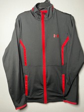 Mens Under Armour Cold Gear Full Zip Jacket Embroidered Collar Size MEDIUM