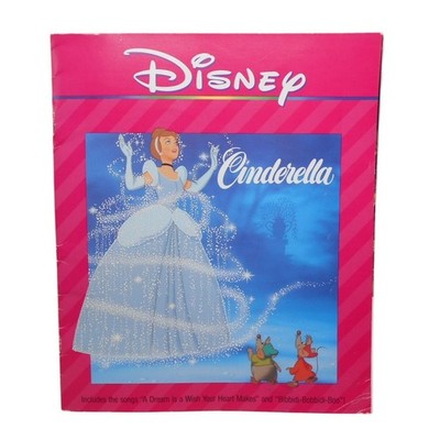 Disney's Cinderella Read-Along Book & Tape (No Tape) 1990 Disney Records
