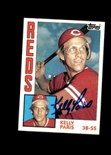 Kelly Paris 1984 Topps Reds authentic autographed card