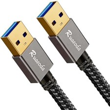 USB to USB Cable 3 ft, USB 3.0 Male to Male Type A to A Double Sided USB 3.3Ft
