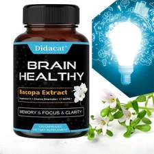 Brain Health Supplements Keep Brain Focused Retain Memory  Nervous System 120 Ct