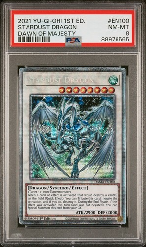 2021 Yu-Gi-Oh! Sternenstaubdrache DAMA-EN100 Starlight Rare PSA 8 NM-MT - Bild 3 von 4