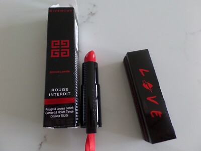 NIB Givenchy Rouge Interdit Satin Lipstick 13 ROUGE INTERDIT