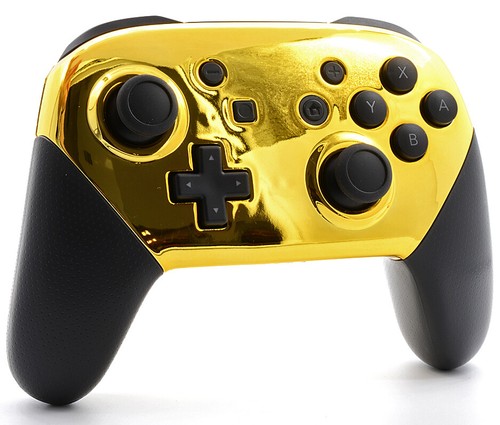 Chrome Gold Nintendo PRO Switch Custom Controller Unique Design - Picture 3 of 6