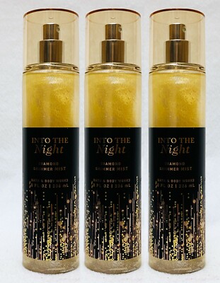 3 Bath & Body Works INTO THE NIGHT Fine Fragrance Mist Body Spray
