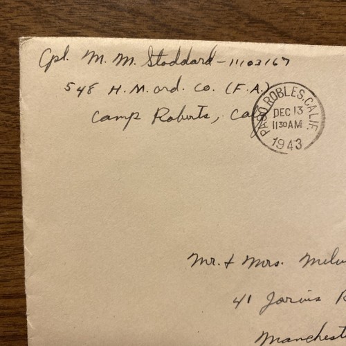 Tarjeta de felicitación de Feliz Navidad vintage de los años 40 con sobre cordero con campana antigua P2A - Imagen 16 de 23