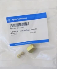 Agilent 5181-7481 Ferrule Set Brass Swagelok, 1/8" Nut - SEALED - FAST SHIPPING