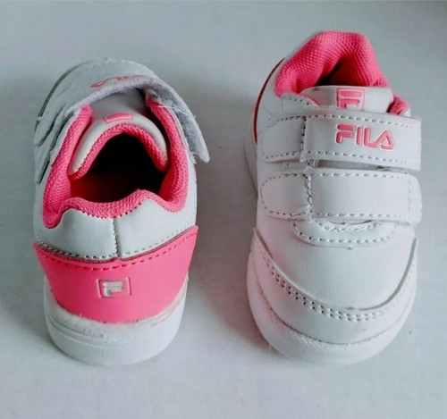 FILA White And Hot Pink Baby Shoes 2 - Picture 4 of 7
