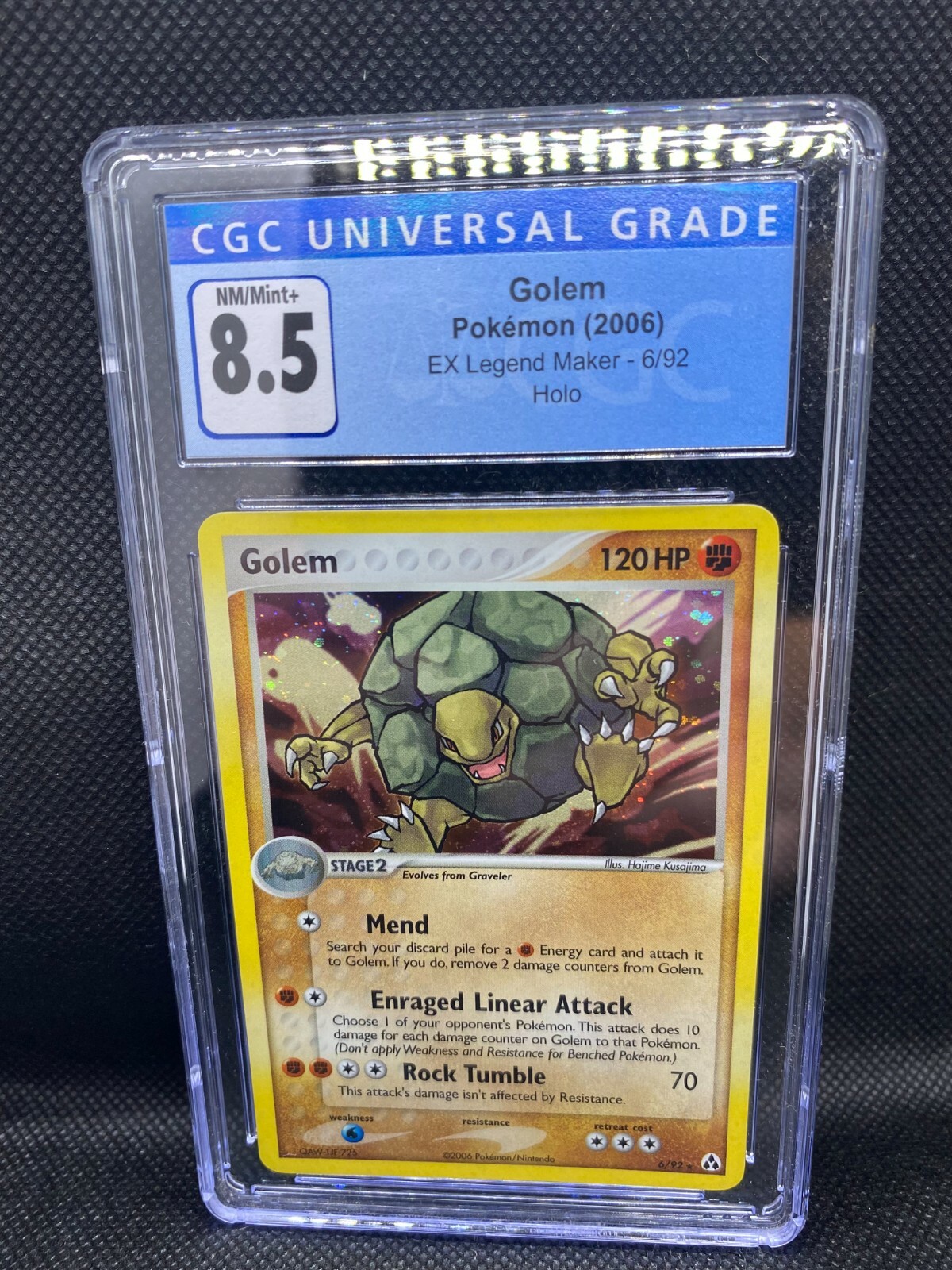 2006 Pokemon EX Legend Maker Golem Holo 6/92 CGC 8.5 NM/Mint+ Graded