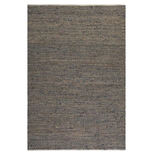 Uttermost Tobais 60x96" Coastal Recycled Leather and Hemp Rug in Brown - Picture 1 of 3