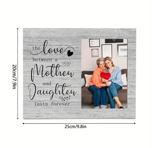 Vintage Wooden Picture Frame - 'Mother & Daughter Forever Love' Theme, Perfect - Picture 9 of 13