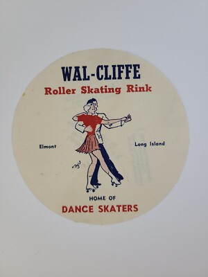 1940's, Wal-Cliffe Roller Skating Rink, Elmont Long Island, Label 4 1/2'' x 4 1/2