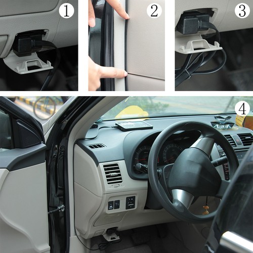 6" Universal Car OBD-II OBD2 HUD Head Up Display Safety Over Speed Alarm Compass - Picture 6 of 9