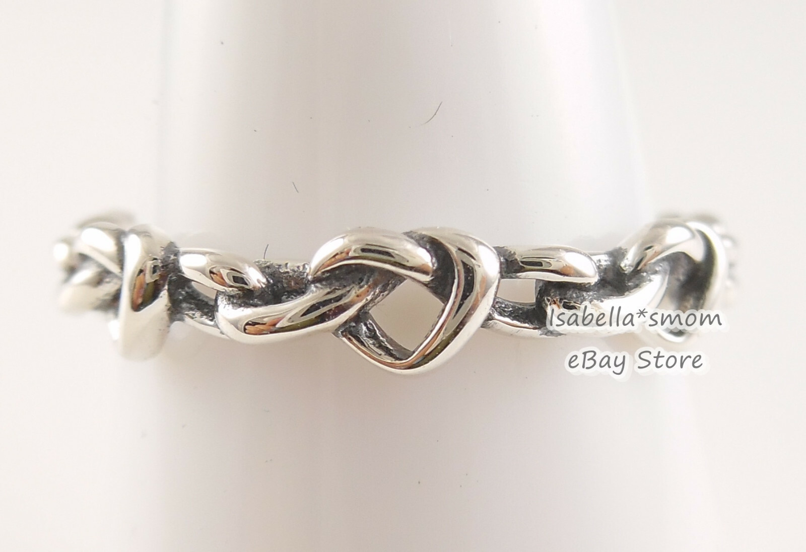KNOTTED HEARTS Authentic PANDORA Sterling Silver Ring 5 (50) 198018 NEW ...