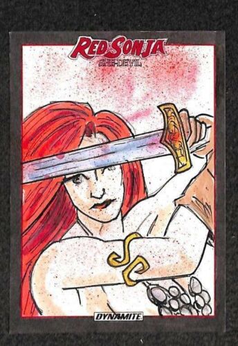 Red Sonja: SHE-Devil Deluxe Ultra-Premium Sketch  Card Tony a - Picture 1 of 1