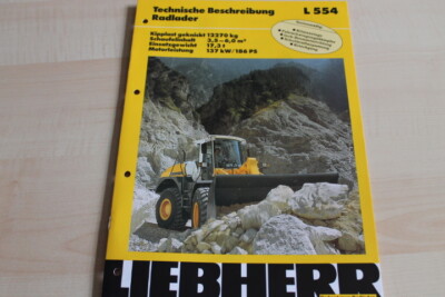 127092) Liebherr wheel loader L 554 brochure 03/1999
