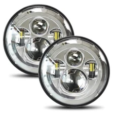 UNI-SHINE 2pcs Projector 7 Inch LED Headlight Hi/Lo Beam H6024 Jeep Wrangler