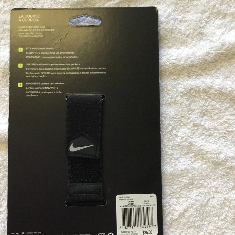 NUEVA Funda de Teléfono Portátil Nike Running Lean Negra para iPhone 6/6S/7 Foto 2 de 4