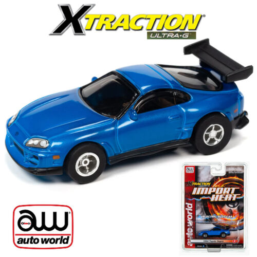 NEW Auto World Xtraction 1994 Toyota Supra Blue HO Slot Car FREE US SHIP - Picture 1 of 5