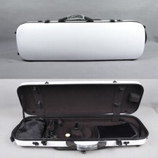 4/4 Violin case Carbon Fiber Violin Box Oblong white Strong Light Carry Violin