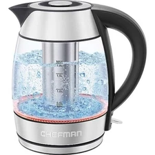 Chefman Glass Electric Kettle for Boiling Water, 1.8L  Assorted Sizes , Colors 