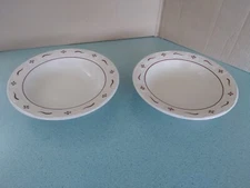 Longaberger USA Pottery set of 2 small Pasta Bowls in Traditional red