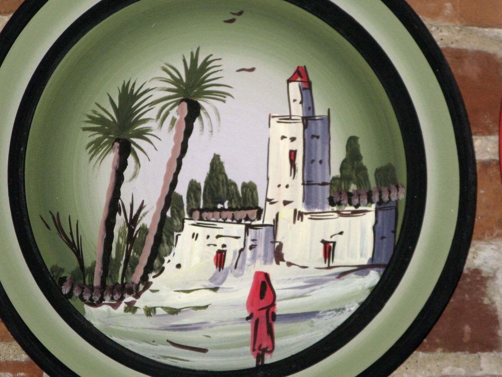 Moroccan plate, Moroccan plate wall decor, Handmade wall hanging