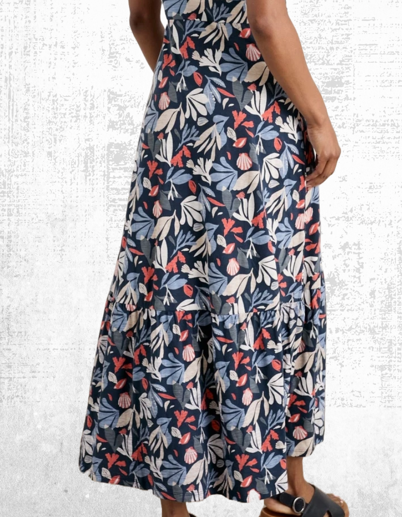 Jersey Floral Sleeveless Dresses For Women Seasalt Women's Sleeveless Wrap  Dress In Sea Floral Navy - Jersey Cotton, V-Neck, Long Length, Machine  Washable Bestselling Sundress