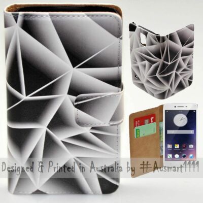 For OPPO Series - Triangle Polygon Theme Print Wallet Mobile Phone Case Cover 