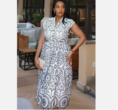 ZARA WOMAN Blue White contrast EMBROIDERED DRESS 4786/068 XS S M L NWT |  eBay