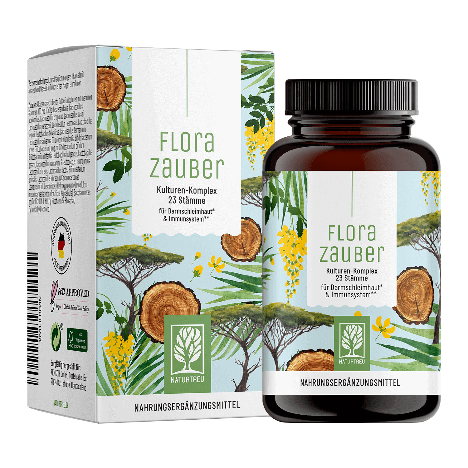 Florazauber Kulturen Komplex magensaftresistent 23 Bakterienstämme NATURTREU®