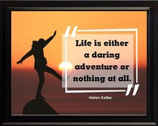 Helen Keller Life Is Either Poster Print Picture or Framed Wall Art