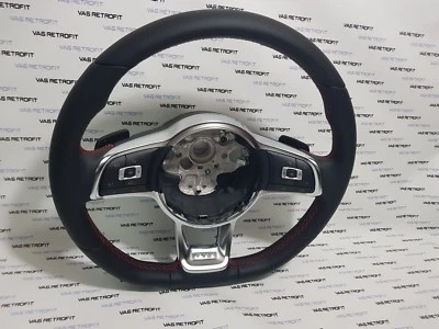 VW Golf 7 VII 5G GTI Multifunktionslenkrad MFL Leder rote Naht ACC DSG NEU - Bild 1 von 4