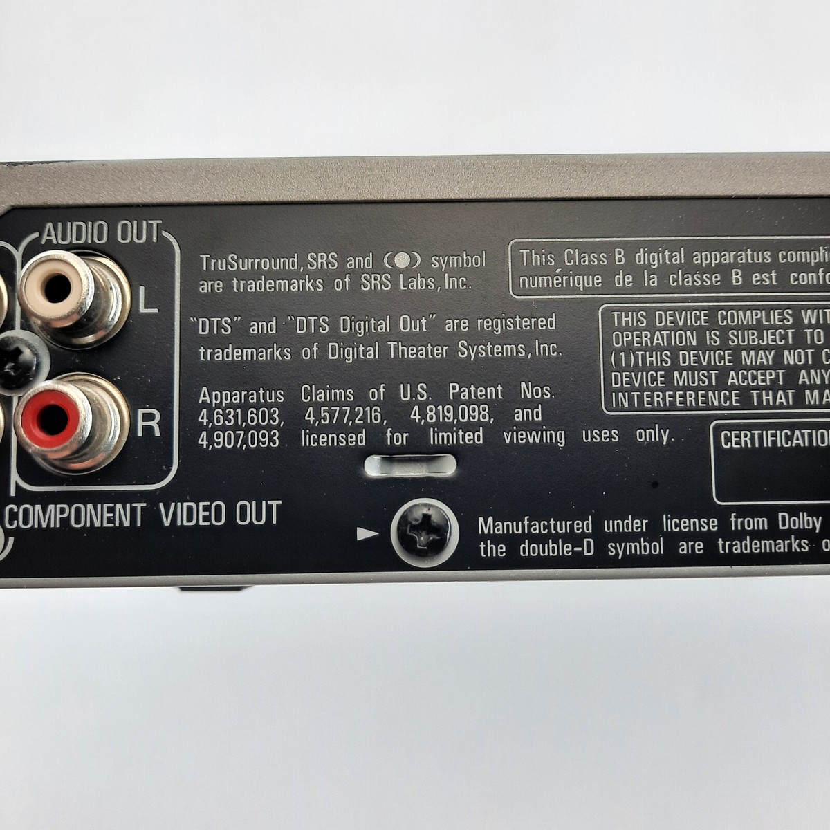 Pioneer DV-260 DVD Player SRS TruSurround Dolby Digital WMA Pioneer DV-260 DVD Player SRS TruSurround Dolby Digital WMA