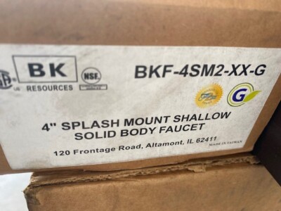 BK Resources BKF-4SM2-XX-G 4'' Splash Wall Mount Lead Free Faucet (NEW)